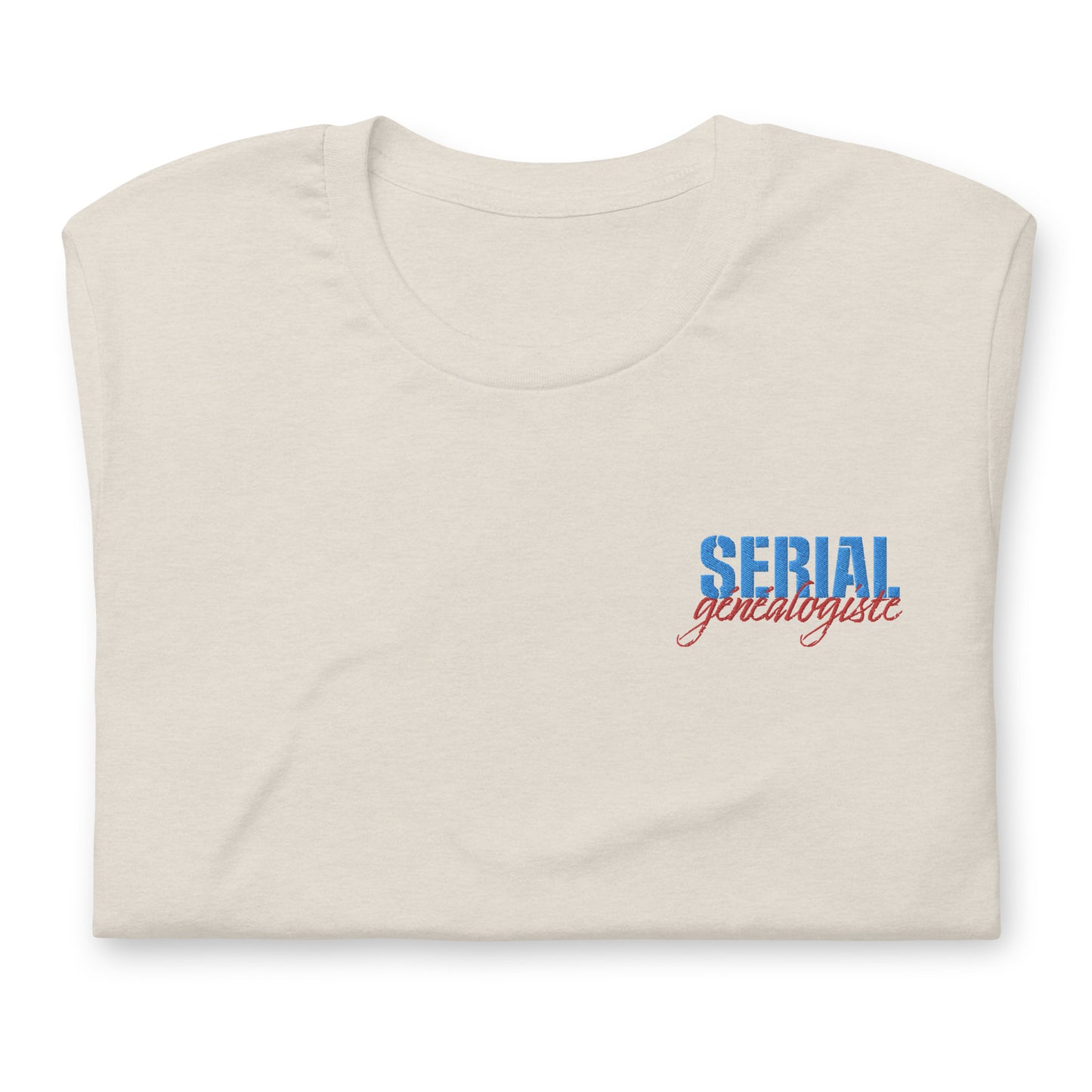 T-shirt unisexe - Broderie "Serial généalogiste" V2