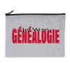 Pochette zippée recyclée - « passion généalogie »
