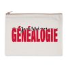 Pochette zippée recyclée - « passion généalogie »