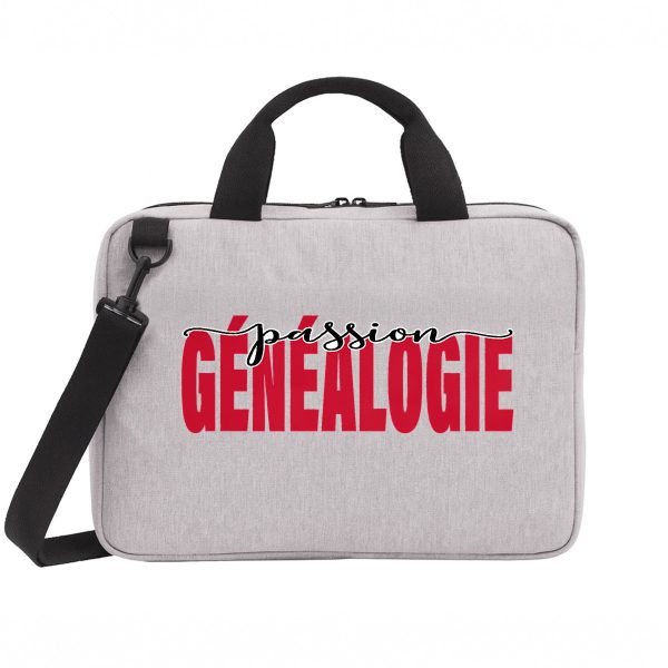 Sac pour ordinateur portable - « passion généalogie »