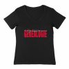 T-shirt Femme Col V - « Passion généalogie »