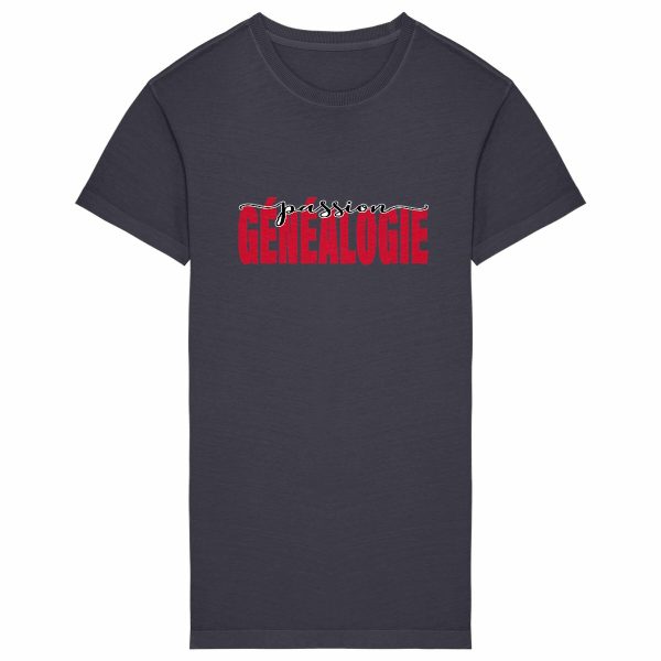 Robe T-shirt coton biologique - « Passion généalogie »