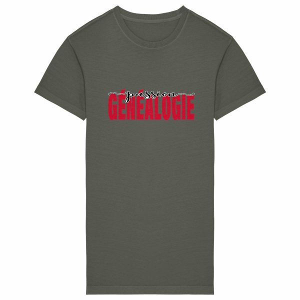 Robe T-shirt coton biologique - « Passion généalogie »