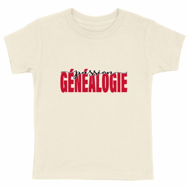 T-shirt Enfant coton biologique - « Passion généalogie »
