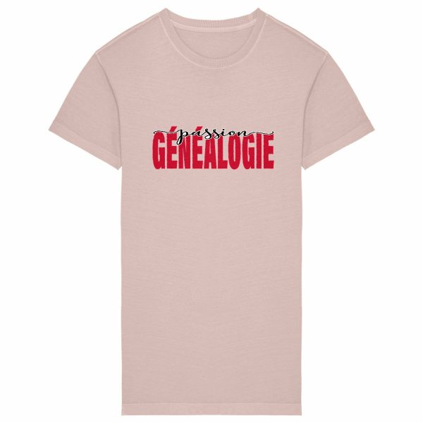 Robe T-shirt coton biologique - « Passion généalogie »