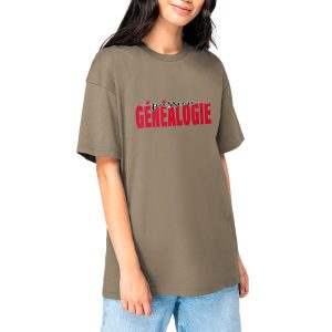 T-shirt Unisexe Oversize coton biologique - « Passion Généalogie »