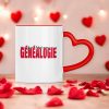 Mug à anse en forme de coeur - « Passion généalogie »